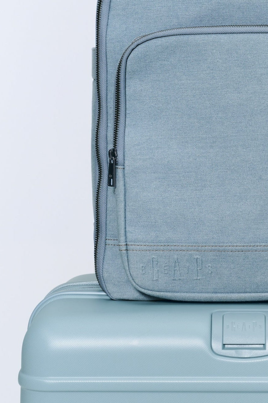 The Travel Backpack in Denim Blue
