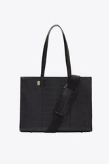 The Work Tote in Black Croc