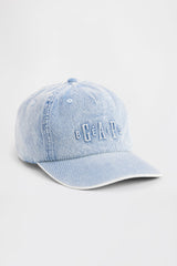 Logo Baseball Hat in Medium Wash