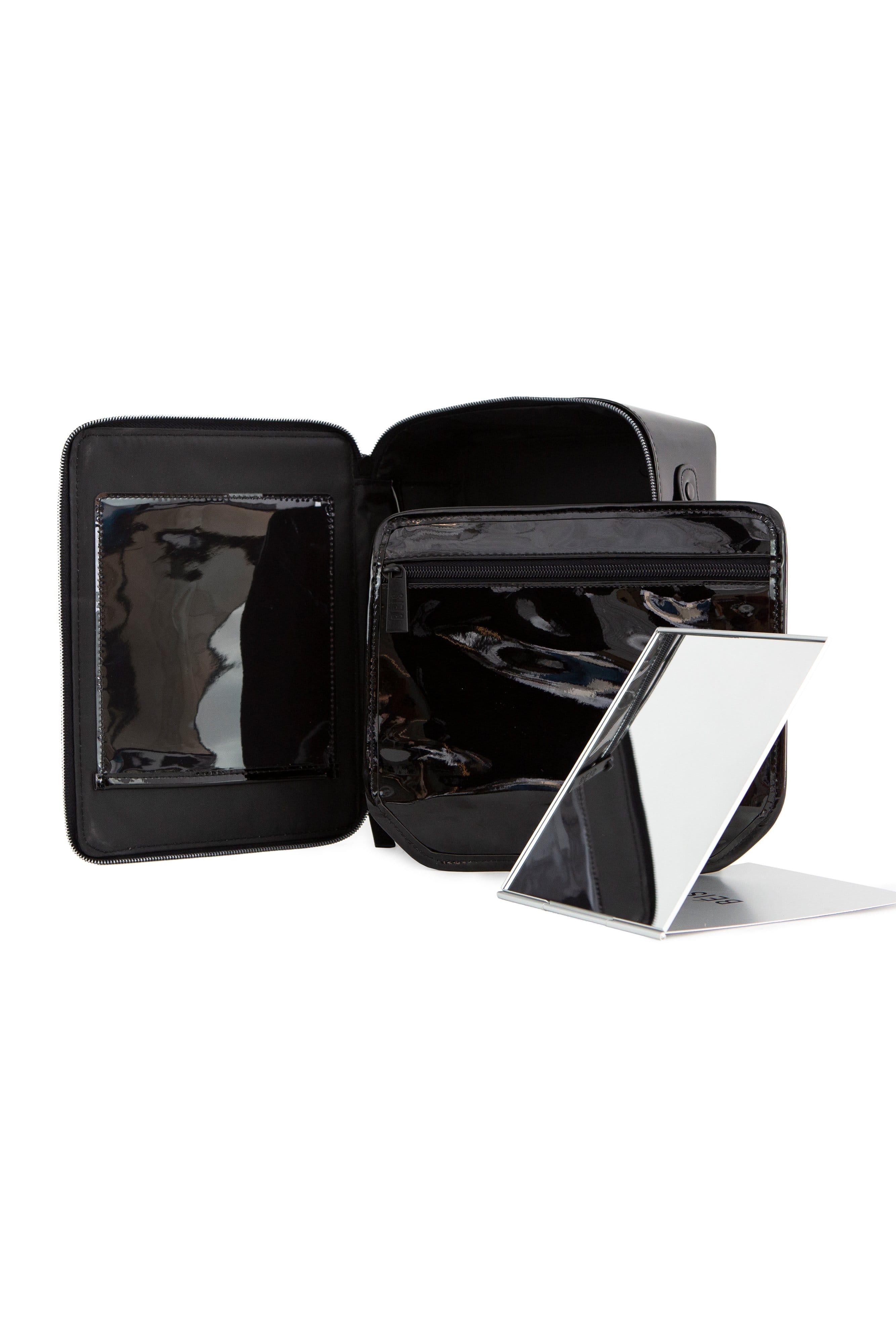 Cosmetic Case Black Open Mirror